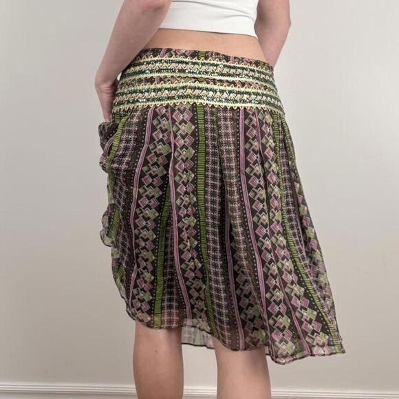 Vintage Free People multicoloured midi skirt with sequin belt design. - Picture 4 of 6
